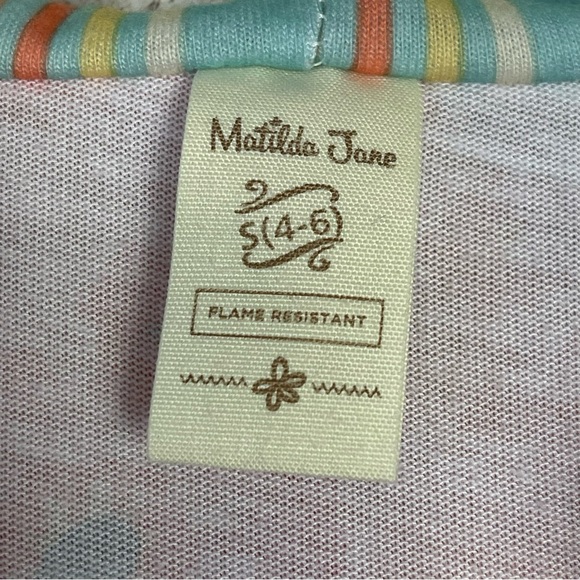 Matilda Jane Robe Girls Small (4-6) Pockets | Hood | Peach & Mint Green EUC - Picture 11 of 12